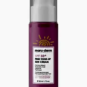 Maruderm Güneş Kremi | SPF 50+ Pembe Ton Eşitleyici (Pink Tone-Up) Güneş Kremi 50 mL| Yeni Nesil Kore Filtreli